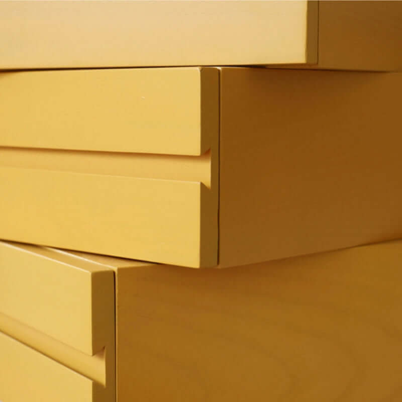 Tulip-Shaped Makeup Vanity with 2 Drawers Yellow/Blue/White