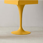 Tulip-Shaped Makeup Vanity with 2 Drawers Yellow/Blue/White