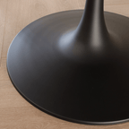 Tulip-Shaped Round Dining Table with Matte Sintered Stone Top