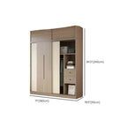 Two-Tone Sliding Door Wardrobe Armoire With Drawers and Shelves Dimensions