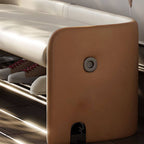 Two-Tone Upholstered Shoe Bench with Storage Shelf and Minimalist Modern Design