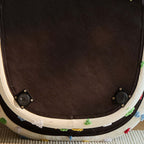 Unique Artistic Accent Chair In Soft Beige And Bright Colors