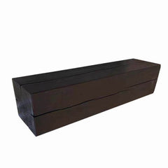 Unique Charcoal Black Wooden Stool with Minimalist Design