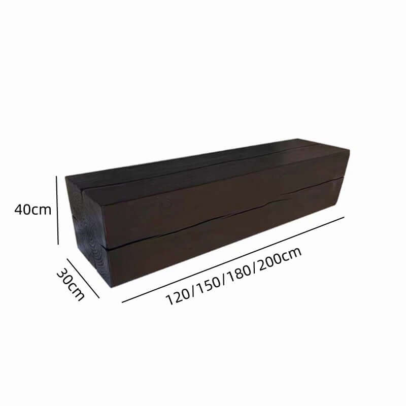 Unique Charcoal Black Wooden Stool with Minimalist Design Dimensions