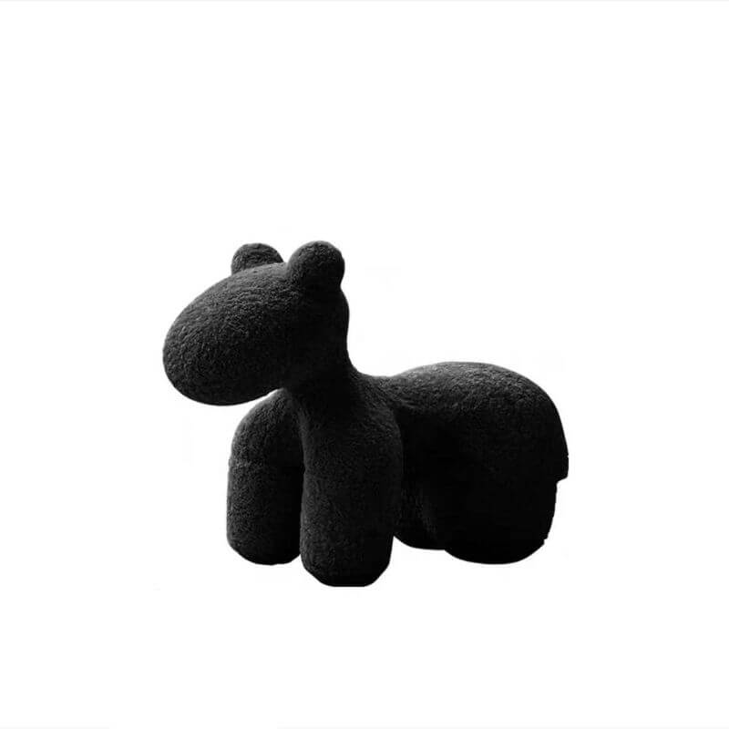 Upholstered Animal Theme Stool for Kids - Red, Fun Playroom Seating