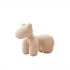 Upholstered Animal Theme Stool for Kids - Red, Fun Playroom Seating