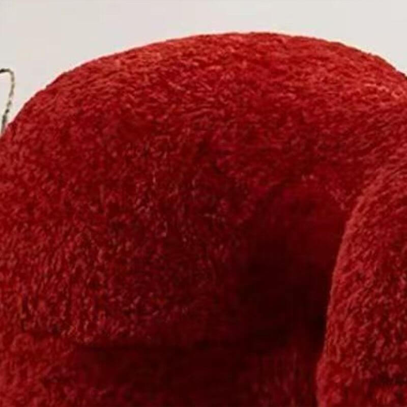 Upholstered Animal Theme Stool for Kids - Red, Fun Playroom Seating