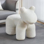 Upholstered Animal Theme Stool for Kids - Red, Fun Playroom Seating Main Product Image