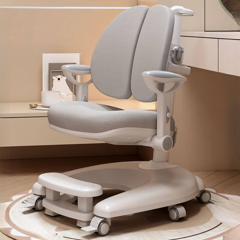 Upholstered Children's Learning Chair with Adjustable Height and Arms