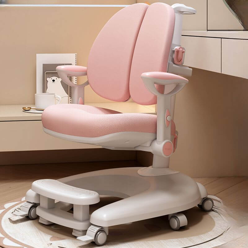 Upholstered Children's Learning Chair with Adjustable Height and Arms