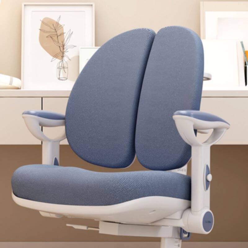 Upholstered Children's Learning Chair with Adjustable Height and Arms