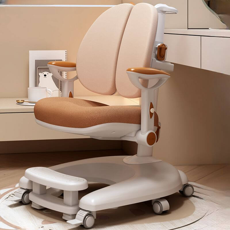 Upholstered Children's Learning Chair with Adjustable Height and Arms