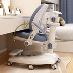 Upholstered Children's Learning Chair with Adjustable Height and Arms