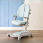 Upholstered Kids Chair with Adjustable Height and Ergonomic Wing Back
