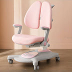 Upholstered Kids Chair with Adjustable Height and Ergonomic Wing Back