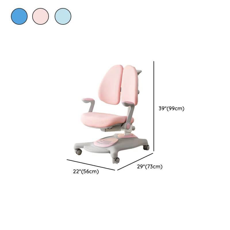 Upholstered Kids Chair with Adjustable Height and Ergonomic Wing Back Dimensions