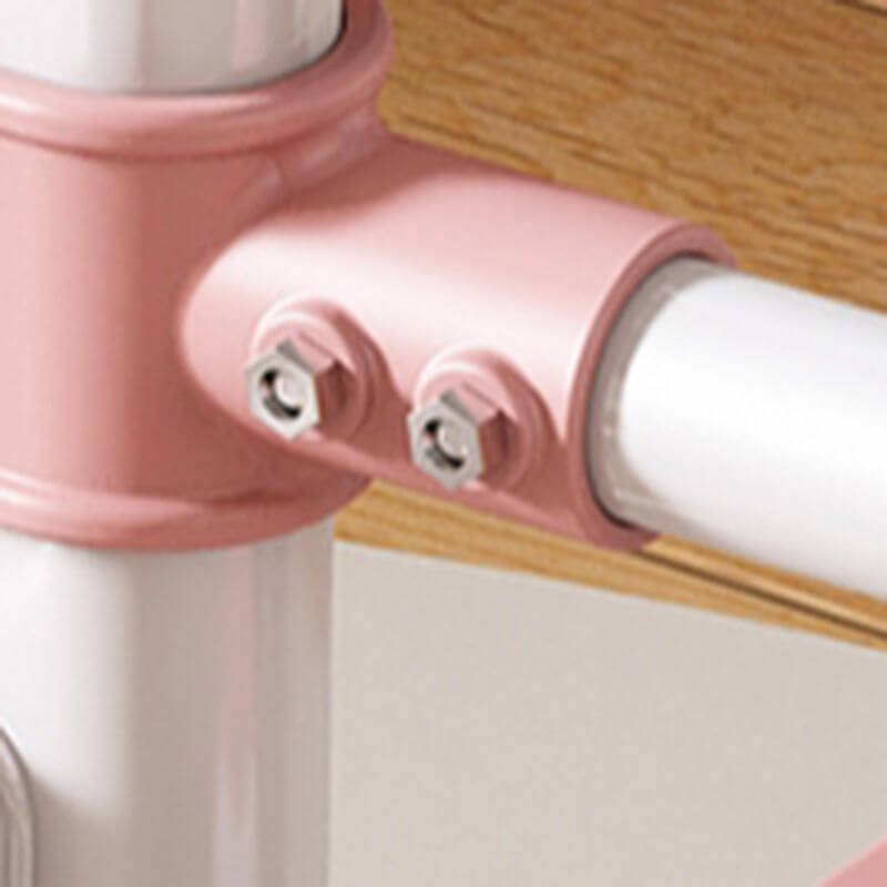 Upholstered Kids Chair with Adjustable Height and Rounded Metal Frame