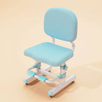 Upholstered Kids Chair with Adjustable Height and Rounded Metal Frame