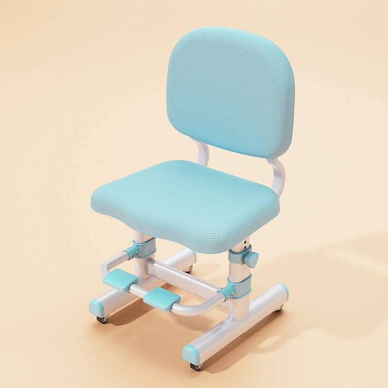 Upholstered Kids Chair with Adjustable Height and Rounded Metal Frame