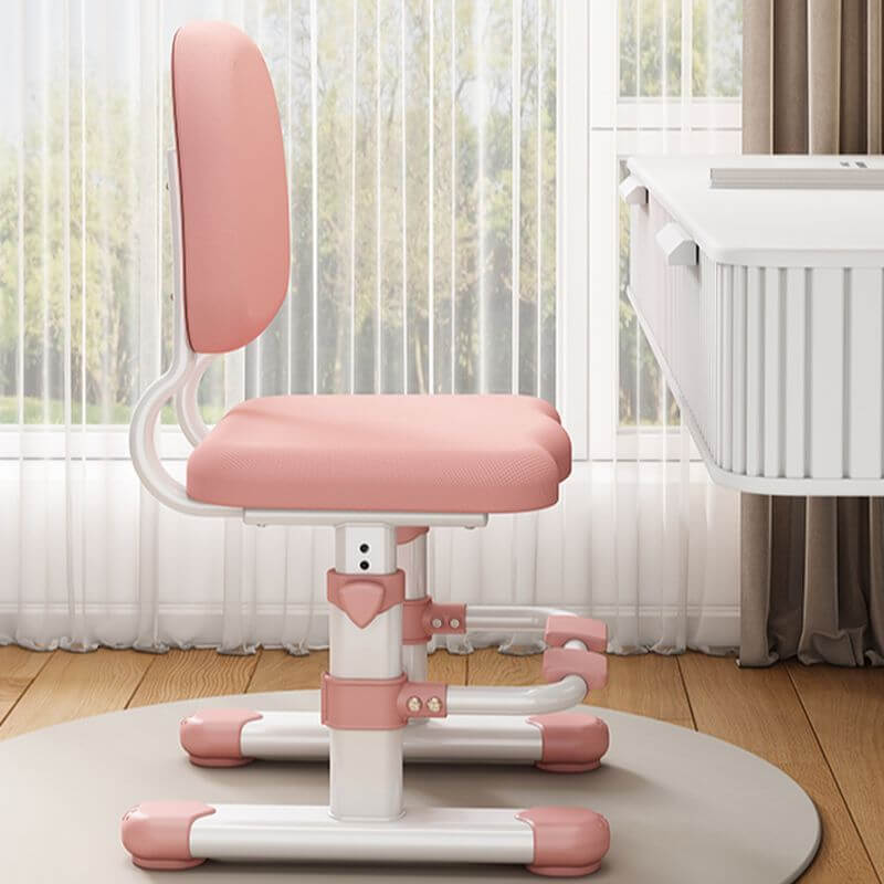Upholstered Kids Chair with Adjustable Height and Rounded Metal Frame Secondary image
