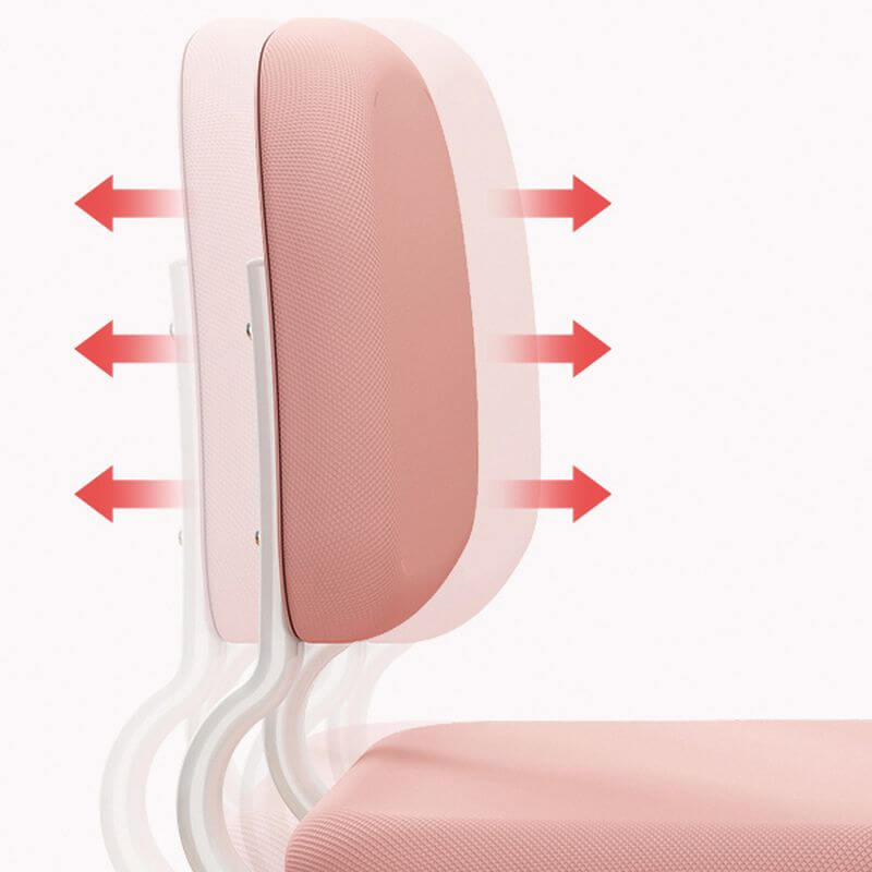 Upholstered Kids Chair with Adjustable Height and Rounded Metal Frame