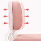 Upholstered Kids Chair with Adjustable Height and Rounded Metal Frame