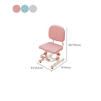 Upholstered Kids Chair with Adjustable Height and Rounded Metal Frame Dimensions