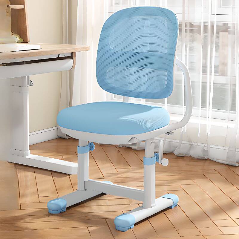 Upholstered Kids Chair with Adjustable Height, Armrests and Footrest