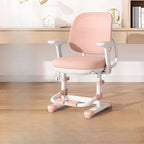 Upholstered Kids Chair with Adjustable Height, Armrests and Footrest