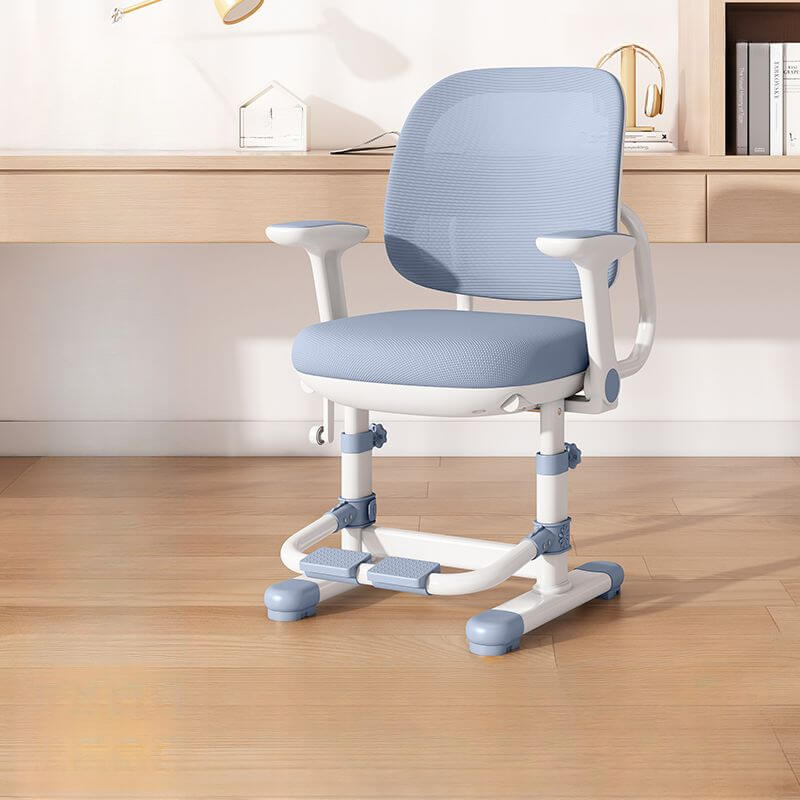 Upholstered Kids Chair with Adjustable Height, Armrests and Footrest