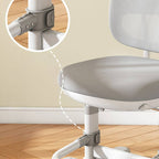 Upholstered Kids Chair with Adjustable Height, Armrests and Footrest