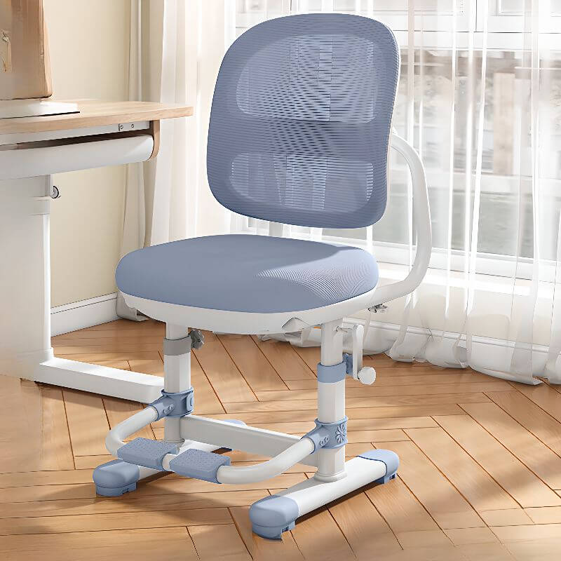 Upholstered Kids Chair with Adjustable Height, Armrests and Footrest