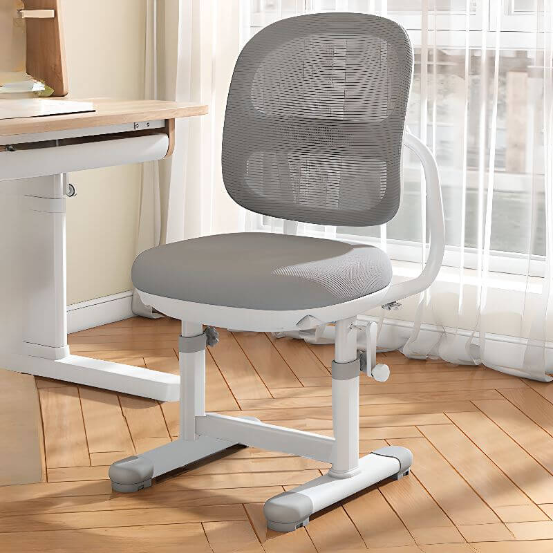 Upholstered Kids Chair with Adjustable Height, Armrests and Footrest