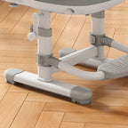 Upholstered Kids Chair with Adjustable Height, Armrests and Footrest