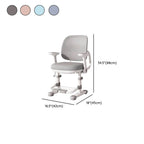 Upholstered Kids Chair with Adjustable Height, Armrests and Footrest Dimensions