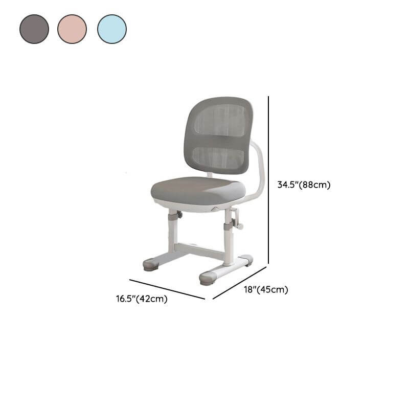Upholstered Kids Chair with Adjustable Height, Armrests and Footrest Dimensions