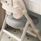 Upholstered Metal Frame Kids Chair with Adjustable Height and Casters