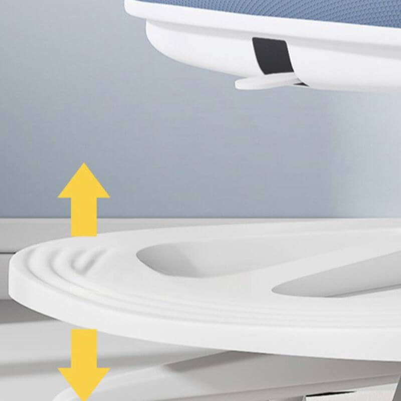 Upholstered Rotatable Chair with Adjustable Height in Green