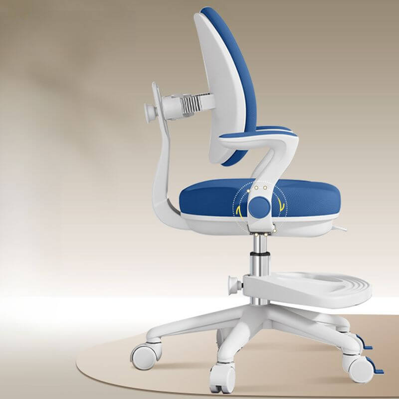 Upholstered Rotatable Chair with Adjustable Height in Green