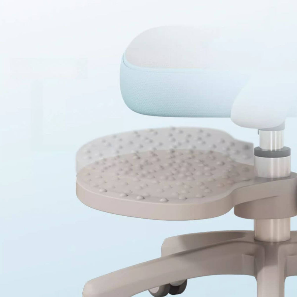 Upholstered Swivel Desk Chair With Footrest - Solid Colors