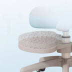 Upholstered Swivel Desk Chair With Footrest - Solid Colors