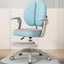 Upholstered Swivel Desk Chair With Footrest - Solid Colors