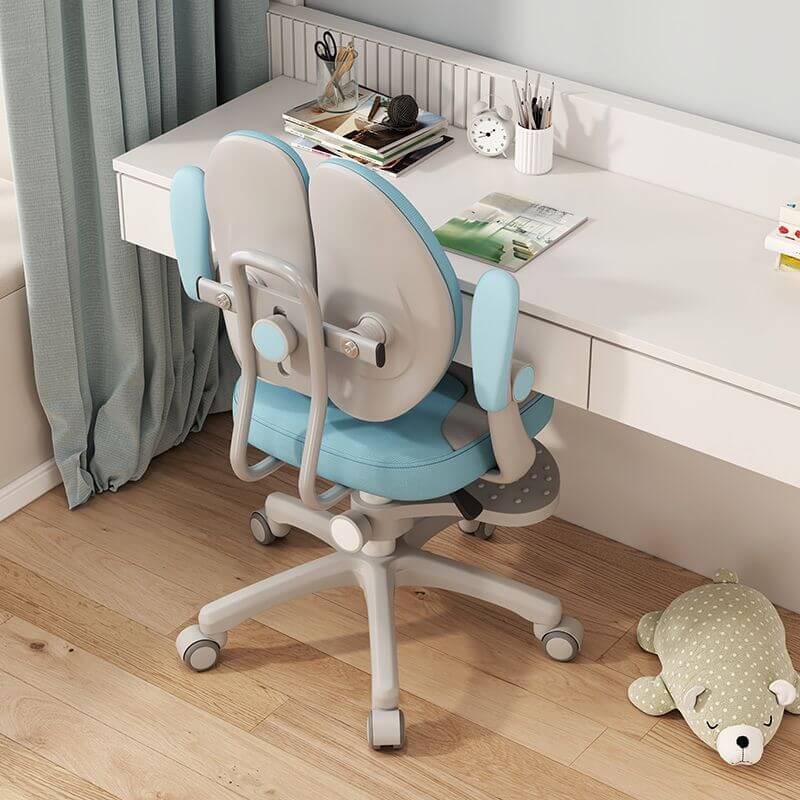 Upholstered Swivel Desk Chair With Footrest - Solid Colors Main Product Image メイン画像