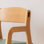 Upholstered Wood Frame Chair with Arms and Adjustable Height