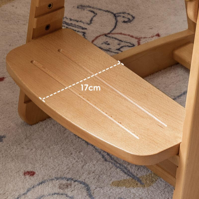 Upholstered Wood Frame Chair with Arms and Adjustable Height