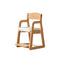Upholstered Wood Frame Chair with Arms and Adjustable Height