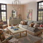 Velvet Fringe Sofa Series With Solid Wood Frame and French Vintage Silhouette