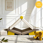Velvet Modular Play Sofa with Block Forms for Reading Nooks