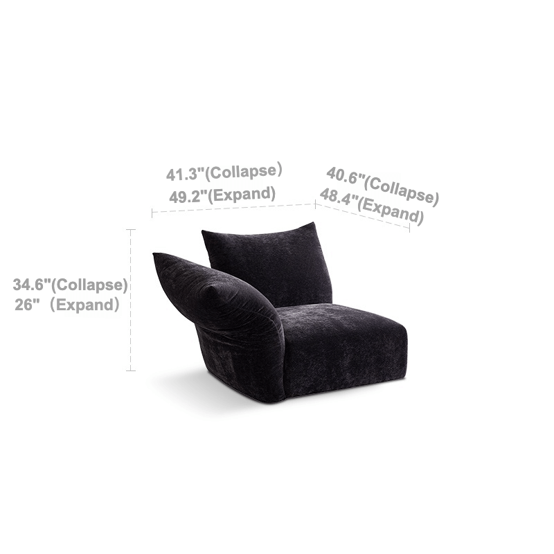 Versatile Petal Sofa with Foldable Components for Flexible Layouts