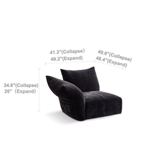 Versatile Petal Sofa with Foldable Components for Flexible Layouts